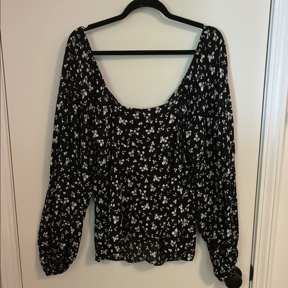 ASOS Floral Boho Black and White Women's Top - Picture 5 of 5